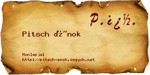 Pitsch Énok névjegykártya